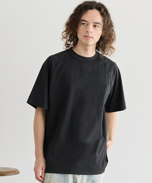 coca(coca)(コカ)の「OE天竺ラグランステッチTシャツ(Tシャツ/カットソー・メンズ・ホワイト/チャコール/ブラック/ダークグリーン・XL/M/L)」の2枚目の写真
