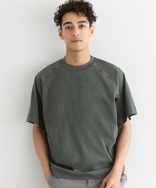coca(coca)(コカ)の「OE天竺ラグランステッチTシャツ(Tシャツ/カットソー・メンズ・ホワイト/チャコール/ブラック/ダークグリーン・XL/M/L)」の4枚目の写真