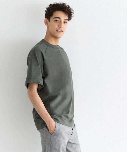 coca(coca)(コカ)の「OE天竺ラグランステッチTシャツ(Tシャツ/カットソー・メンズ・ホワイト/チャコール/ブラック/ダークグリーン・XL/M/L)」の6枚目の写真