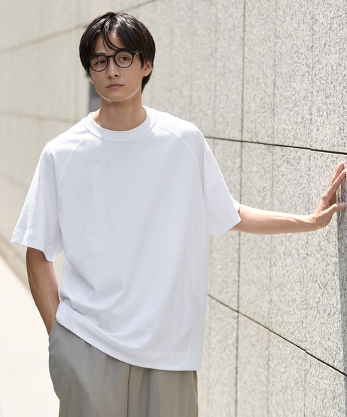 coca(coca)(コカ)の「OE天竺ラグランステッチTシャツ(Tシャツ/カットソー・メンズ・ホワイト/チャコール/ブラック/ダークグリーン・XL/M/L)」の10枚目の写真
