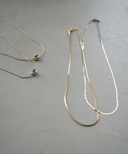 qualite（カリテ）の「ステンレスネックレス/スネークチェーン/シンプル/大人のネックレス（ネックレス・レディース・ゴールド/シルバー・フリー）」の3枚目の写真