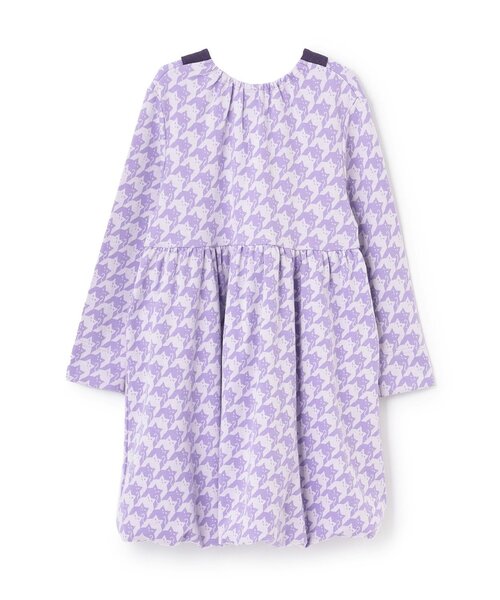 ネコ千鳥柄ジャガードバルーンワンピース（ワンピース）｜ANNA