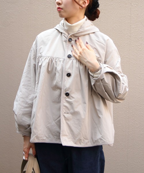 ORCIVAL(オーシバル)の「ORCIVAL/オーシバル ギャザーアウター GATHERED OUTER OR-A0732 KTM(その他アウター・レディース・ダークネイビー/ライトグレー・1)」の5枚目の写真