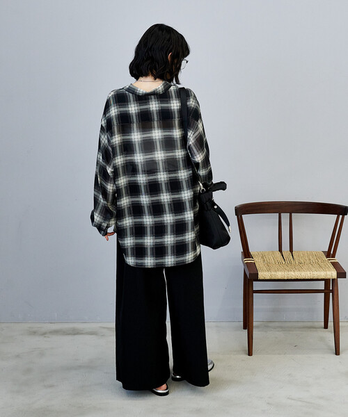 FREAK'S STORE(フリークスストア)の「チェックシアーシャツ(シャツ/ブラウス・レディース・ブラック/ネイビー/レッド・フリ-)」の17枚目の写真