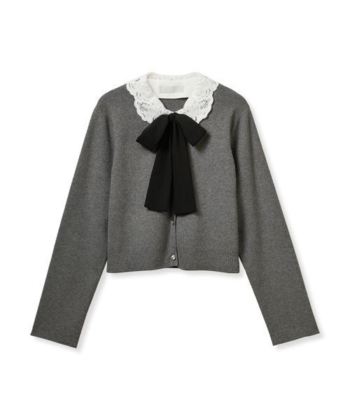 セール】デタッチャブルレースカラーカーディガン（カーディガン