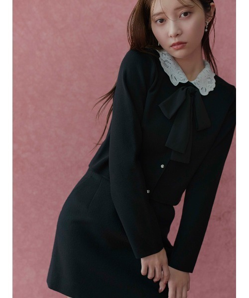 デタッチャブルレースカラーカーディガン デタッチャブルレースカラーカーディガン（カーディガン/ボレロ