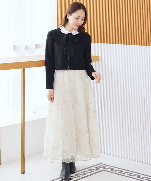 デタッチャブルレースカラーカーディガン（カーディガン/ボレロ