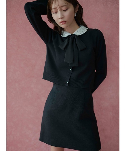 デタッチャブルレースカラーカーディガン（カーディガン/ボレロ