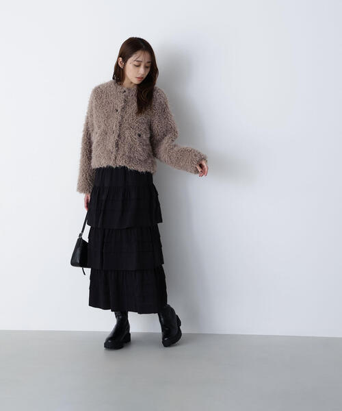 NATURAL BEAUTY BASIC(ナチュラルビューティーベーシック)の「◇【Oggi掲載】カーリーフェイクファージャケット(その他アウター・レディース・ベージュ/オフホワイト・SMALL/MEDIUM)」の18枚目の写真