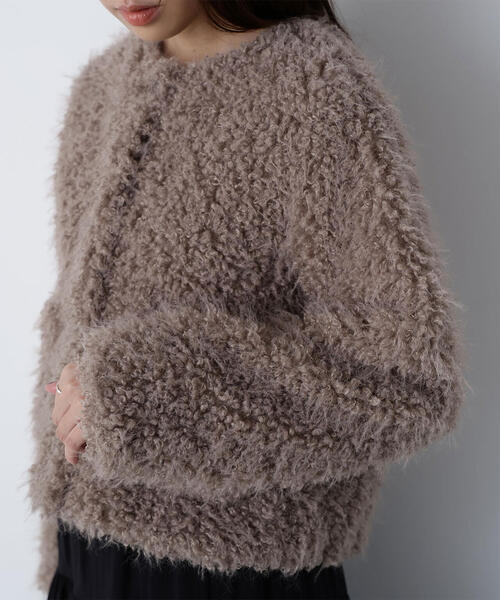 ナチュラルビューティーベーシック　カーリーフェイクファージャケット Oggi掲載】カーリーフェイクファージャケット | NATURAL BEAUTY BASIC