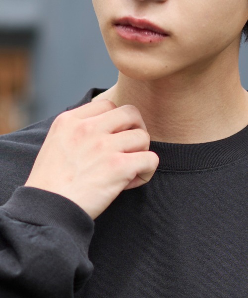 BEN DAVIS（ベンデイビス）の「∴WEGO/BENDAVIS別注ワンポイントロンT（Tシャツ/カットソー・メンズ・ホワイト/ネイビー/アッシュグレー/ブラック・MEDIUM/LARGE）」の11枚目の写真