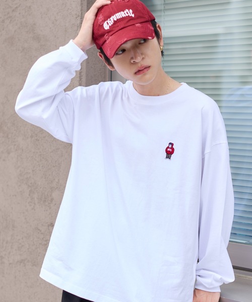 BEN DAVIS（ベンデイビス）の「∴WEGO/BENDAVIS別注ワンポイントロンT（Tシャツ/カットソー・メンズ・ホワイト/ネイビー/アッシュグレー/ブラック・MEDIUM/LARGE）」の15枚目の写真