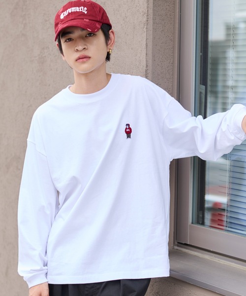 BEN DAVIS（ベンデイビス）の「∴WEGO/BENDAVIS別注ワンポイントロンT（Tシャツ/カットソー・メンズ・ホワイト/ネイビー/アッシュグレー/ブラック・MEDIUM/LARGE）」の17枚目の写真