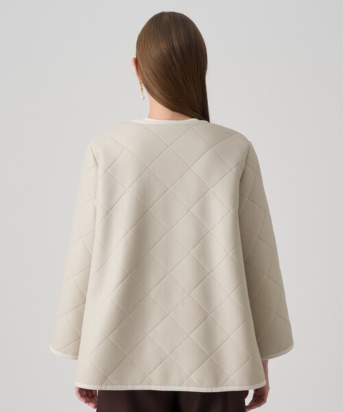 ANAYI（アナイ）の「フェイクムートンキルティングコート（トレンチコート・レディース・アイボリー/ブラック・34/36/38）」の22枚目の写真