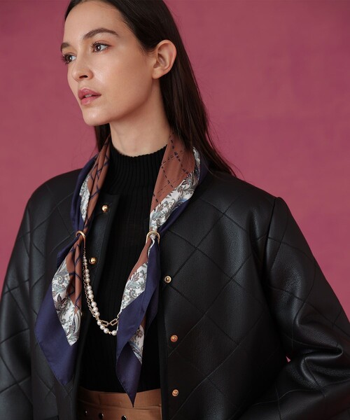 ANAYI（アナイ）の「フェイクムートンキルティングコート（トレンチコート・レディース・アイボリー/ブラック・34/36/38）」の14枚目の写真