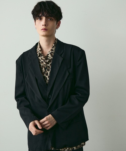 Shoowtime(ショウタイム)の「Oversized Tailored Jacket / オーバーサイズテーラードジャケット(テーラードジャケット・メンズ・ブラック/グレー・MEDIUM/LARGE/X-LARGE)」の6枚目の写真