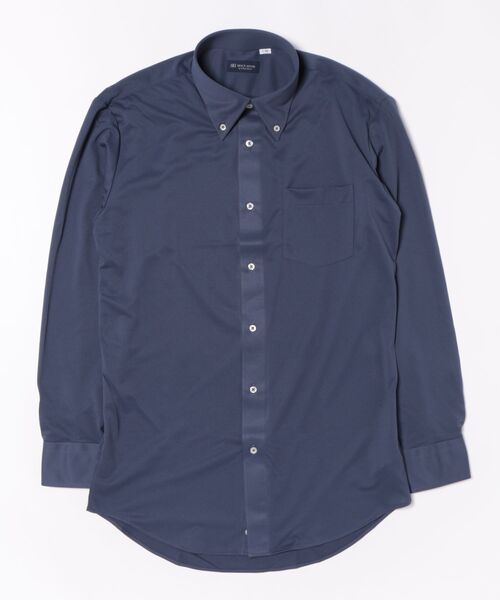 TOKYO SHIRTS(トウキョウシャツ)の「形態安定ノンアイロン ボタンダウン 長袖ストレッチビジネスワイシャツ(ビジネスシャツ・メンズ・ネイビー・首回り41cm-裄丈82cm/首回り41cm-裄丈86cm/首回り42cm-裄丈82cm/首回り42cm-裄丈86cm/首回り43cm-裄丈82cm/首回り43cm-裄丈86cm/首回り37cm-裄丈80cm/首回り37cm-裄丈84cm/首回り39cm-裄丈80cm/首回り39cm-裄丈84cm)」の6枚目の写真