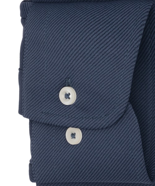 TOKYO SHIRTS(トウキョウシャツ)の「形態安定ノンアイロン ボタンダウン 長袖ストレッチビジネスワイシャツ(ビジネスシャツ・メンズ・ネイビー・首回り41cm-裄丈82cm/首回り41cm-裄丈86cm/首回り42cm-裄丈82cm/首回り42cm-裄丈86cm/首回り43cm-裄丈82cm/首回り43cm-裄丈86cm/首回り37cm-裄丈80cm/首回り37cm-裄丈84cm/首回り39cm-裄丈80cm/首回り39cm-裄丈84cm)」の3枚目の写真