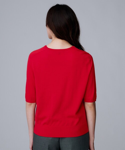 UNTITLED（アンタイトル）の「【アンサンブル可/六分袖/洗える】ウールシルクニット（ニット/セーター・レディース・ブラック/ブラウン系その他/レッド系1/キャメル/グレー・00/02/04/44/48）」の9枚目の写真