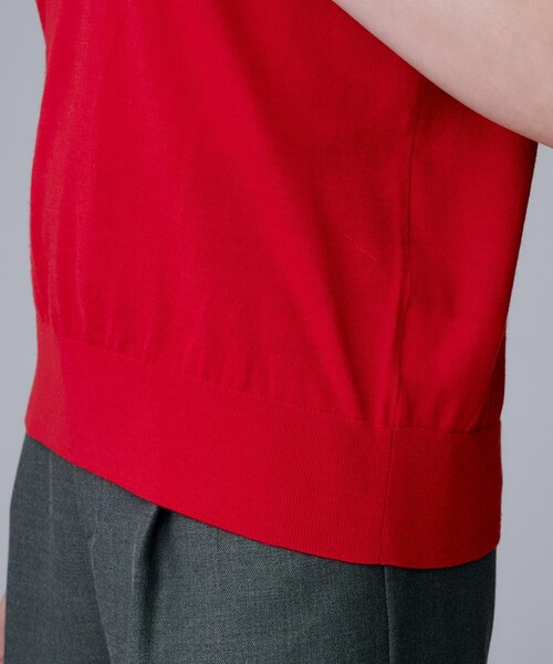 UNTITLED（アンタイトル）の「【アンサンブル可/六分袖/洗える】ウールシルクニット（ニット/セーター・レディース・ブラック/ブラウン系その他/レッド系1/キャメル/グレー・00/02/04/44/48）」の6枚目の写真
