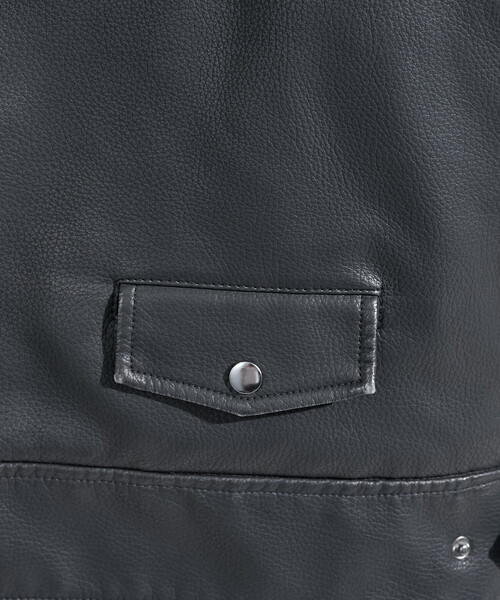 FREAK'S STORE（フリークスストア）の「ヴィンテージライク レザレット ダブルライダースジャケット（ライダースジャケット・レディース・ブラウン/ブラック・ﾌﾘ-）」の15枚目の写真