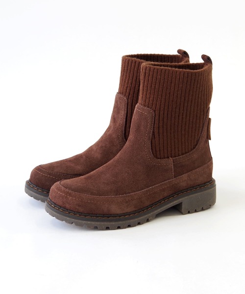 Minnetonka（ミネトンカ）の「【MINNETONKA/ミネトンカ】 ニットソックスサイドゴアブーツ　18M09（ブーツ・レディース・チャコールグレー/ダークブラウン/ブラック・7/5/9/8/6）」の6枚目の写真