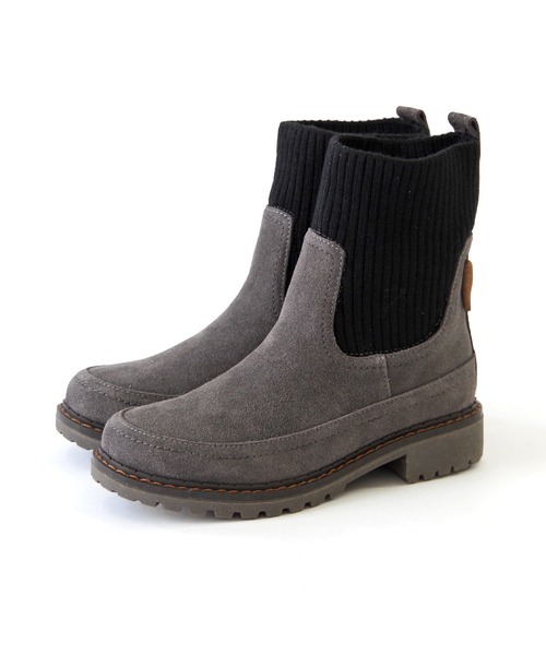 Minnetonka（ミネトンカ）の「【MINNETONKA/ミネトンカ】 ニットソックスサイドゴアブーツ　18M09（ブーツ・レディース・チャコールグレー/ダークブラウン/ブラック・7/5/9/8/6）」の7枚目の写真