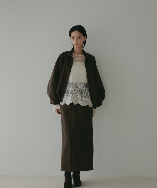 A part by（アパートバイ）の「【セットアップ対応】ナイロンバルーンブルゾン（ブルゾン・レディース・ブラック/ライトベージュ/カーキ・SMALL/MEDIUM）」の9枚目の写真