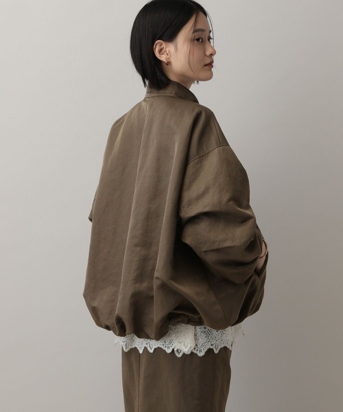 【今季商品・美品】yuni ナイロン バルーンスリーブ ブルゾン(現物写真追加) セットアップ対応】ナイロンバルーンブルゾン（ブルゾン）｜A