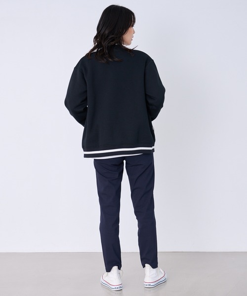 Arnold Palmer（アーノルドパーマー）の「ダンボールニット シェア スタジアムジャンパー（スタジャン・レディース・ブラック/アイボリー/ライトベージュ・L/M/S/LL/XS）」の19枚目の写真