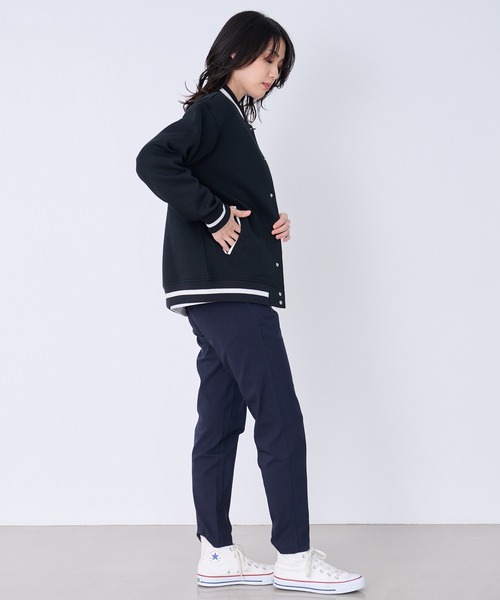 Arnold Palmer（アーノルドパーマー）の「ダンボールニット シェア スタジアムジャンパー（スタジャン・レディース・ブラック/アイボリー/ライトベージュ・L/M/S/LL/XS）」の6枚目の写真