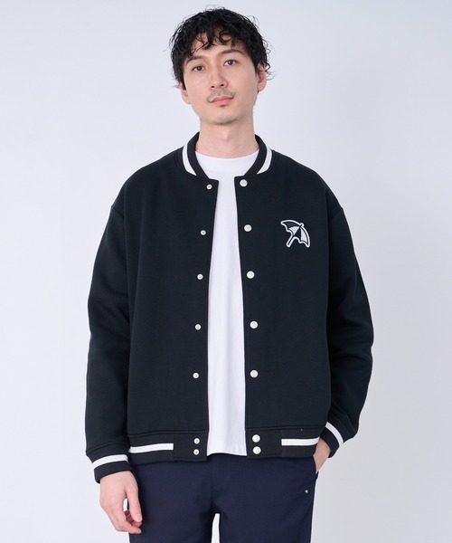 Arnold Palmer（アーノルドパーマー）の「ダンボールニット シェア スタジアムジャンパー（スタジャン・レディース・ブラック/アイボリー/ライトベージュ・L/M/S/LL/XS）」の8枚目の写真