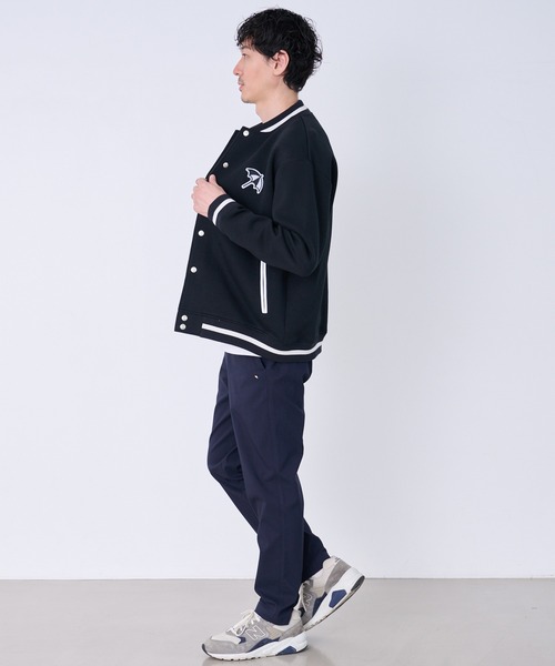 Arnold Palmer（アーノルドパーマー）の「ダンボールニット シェア スタジアムジャンパー（スタジャン・レディース・ブラック/アイボリー/ライトベージュ・L/M/S/LL/XS）」の21枚目の写真