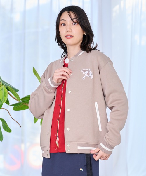 Arnold Palmer（アーノルドパーマー）の「ダンボールニット シェア スタジアムジャンパー（スタジャン・レディース・ブラック/アイボリー/ライトベージュ・L/M/S/LL/XS）」の14枚目の写真