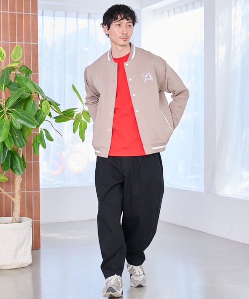 Arnold Palmer（アーノルドパーマー）の「ダンボールニット シェア スタジアムジャンパー（スタジャン・レディース・ブラック/アイボリー/ライトベージュ・L/M/S/LL/XS）」の16枚目の写真