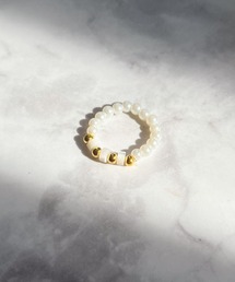 yu-ka（ユーカ）の「YU-KA:パール＆ビーズ　デザインリング Pearl& beads design ring（リング）」