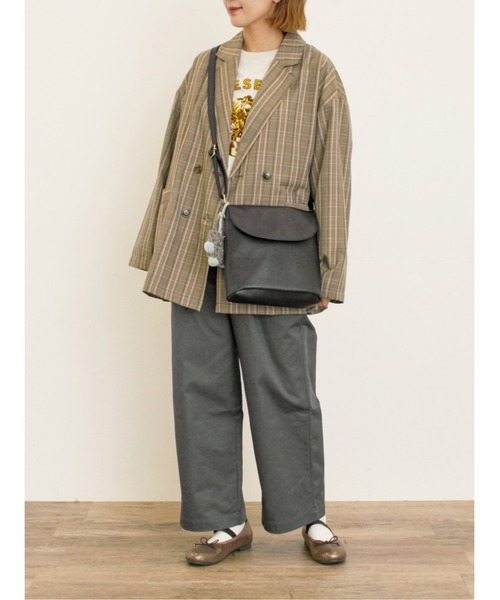 Samansa Mos2（サマンサ モスモス）の「チノ2タックワイドストレートパンツ（チノパンツ・レディース・ベージュ/チャコールグレー・マルチサイズ）」の16枚目の写真