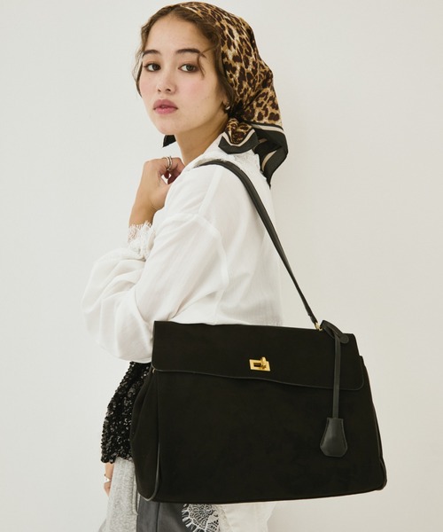 MIRROR STOKE(ミラーストーク)の「【ZOZO限定/追加】《A4サイズ、PC収納可能》SURDE BOSTON BAG/スエードボストンバッグ(ボストンバッグ・レディース・ブラウン/ベージュ/ブラック・FREE)」の2枚目の写真