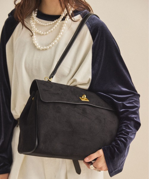 MIRROR STOKE(ミラーストーク)の「【ZOZO限定/追加】《A4サイズ、PC収納可能》SURDE BOSTON BAG/スエードボストンバッグ(ボストンバッグ・レディース・ブラウン/ベージュ/ブラック・FREE)」の7枚目の写真