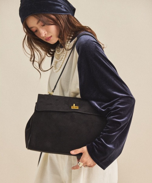 MIRROR STOKE(ミラーストーク)の「【ZOZO限定/追加】《A4サイズ、PC収納可能》SURDE BOSTON BAG/スエードボストンバッグ(ボストンバッグ・レディース・ブラウン/ベージュ/ブラック・FREE)」の10枚目の写真