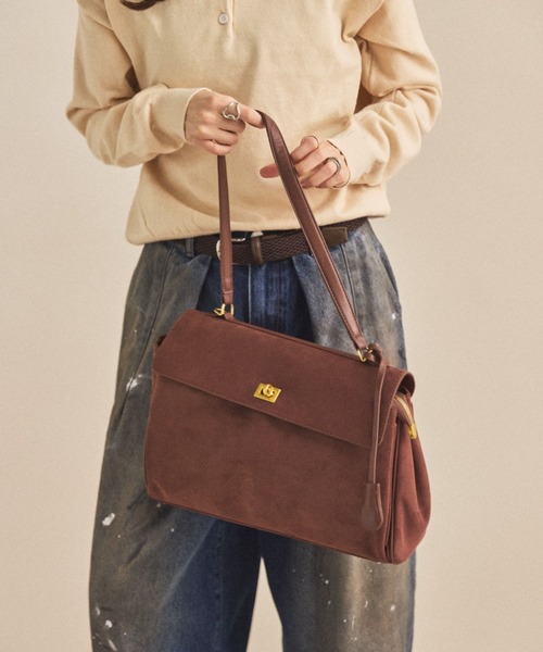 MIRROR STOKE(ミラーストーク)の「【ZOZO限定/追加】《A4サイズ、PC収納可能》SURDE BOSTON BAG/スエードボストンバッグ(ボストンバッグ・レディース・ブラウン/ベージュ/ブラック・FREE)」の20枚目の写真