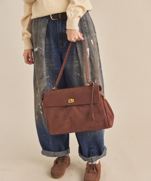 MIRROR STOKE(ミラーストーク)の「【ZOZO限定/追加】《A4サイズ、PC収納可能》SURDE BOSTON BAG/スエードボストンバッグ(ボストンバッグ・レディース・ブラウン/ベージュ/ブラック・FREE)」の21枚目の写真