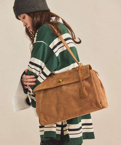 MIRROR STOKE(ミラーストーク)の「【ZOZO限定/追加】《A4サイズ、PC収納可能》SURDE BOSTON BAG/スエードボストンバッグ(ボストンバッグ・レディース・ブラウン/ベージュ/ブラック・FREE)」の16枚目の写真