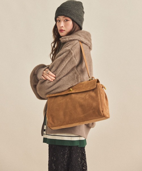 MIRROR STOKE(ミラーストーク)の「【ZOZO限定/追加】《A4サイズ、PC収納可能》SURDE BOSTON BAG/スエードボストンバッグ(ボストンバッグ・レディース・ブラウン/ベージュ/ブラック・FREE)」の13枚目の写真