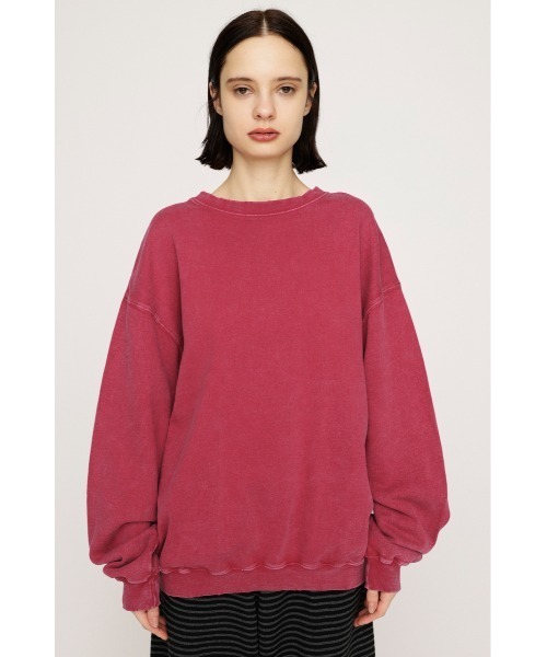 SLY AUTHENTIC OVER C／N SW トップス M/RED 新品 セール】AUTHENTIC OVER C/N SW TOPS オーセンティック オーバー