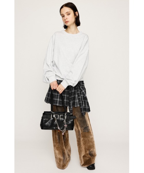 SLY（スライ）の「AUTHENTIC OVER C/N SW TOPS オーセンティック オーバー クルーネック スウェット トップス 秋服 冬服　トレーナー（スウェット・レディース・ブラック系その他2/ホワイト系その他2/レッド系その他・FREE）」の4枚目の写真