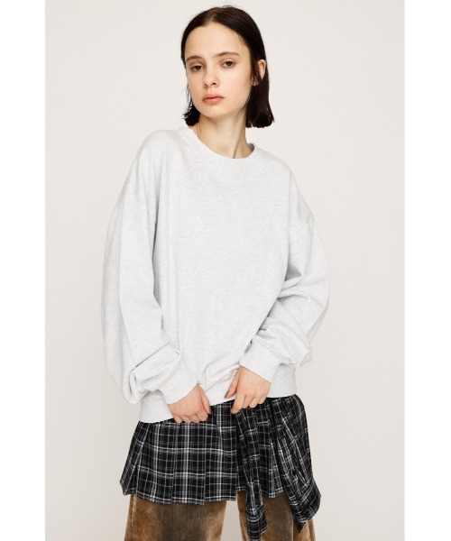 SLY（スライ）の「AUTHENTIC OVER C/N SW TOPS オーセンティック オーバー クルーネック スウェット トップス 秋服 冬服　トレーナー（スウェット・レディース・ブラック系その他2/ホワイト系その他2/レッド系その他・FREE）」の6枚目の写真