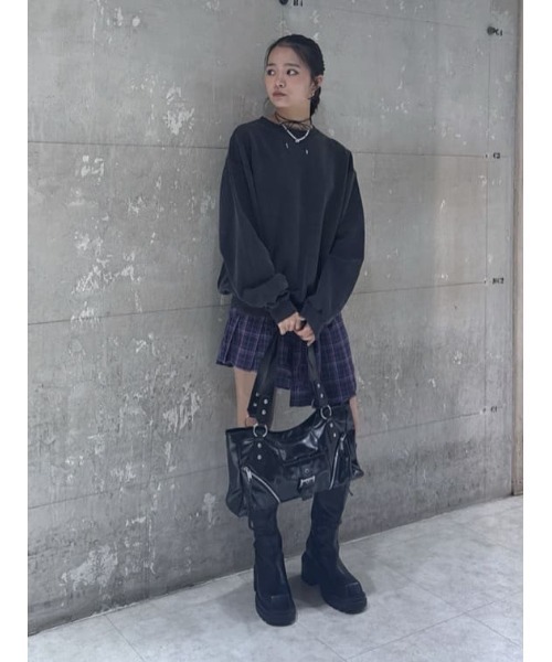 SLY AUTHENTIC OVER C／N SW トップス M/RED 新品 SLY AUTHENTIC OVER