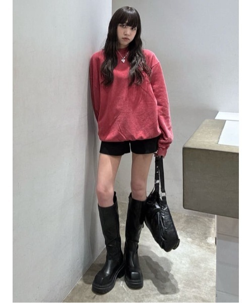 SLY AUTHENTIC OVER C／N SW トップス M/RED 新品 SLY AUTHENTIC OVER C／N SW トップス M/RED 新品 SLY AUTHENTIC