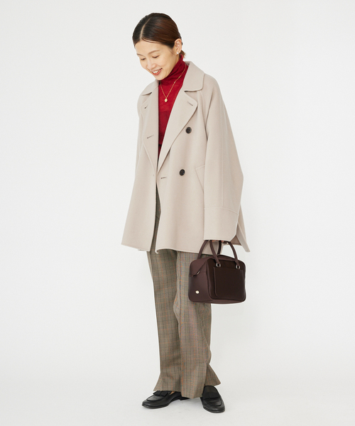 ♡美品♡　イエナ　スーパー160ダブルフェイス ショートコート　ブラウン イエナ IENA 《追加2》スーパー160ダブルフェイス ショートコート